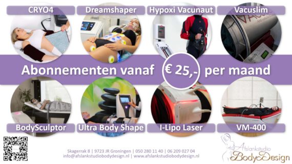 Abonnementen vanaf €25,- - Afslankstudio Body Design