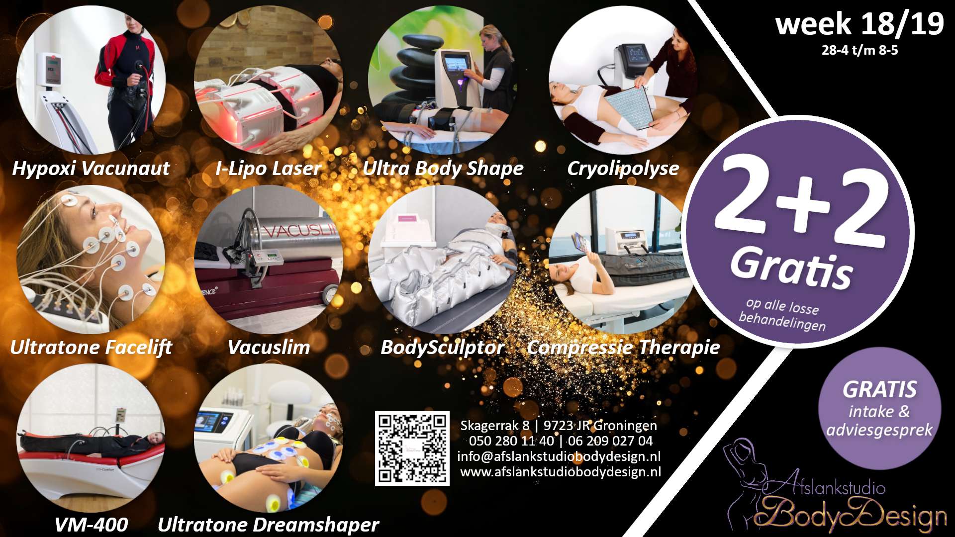2+2 Gratis week deal 18-19 2026 - Afslankstudio Body Design Groningen